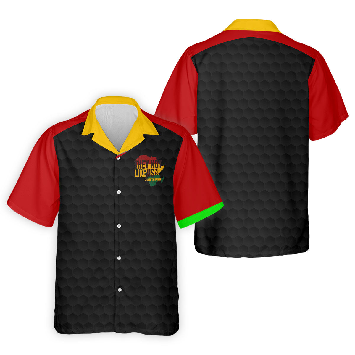 Juneteenth They Not Like Us 1865 Performance Golf Polo Shirt, Golf Shirts For Men, Printed Golf Shirts