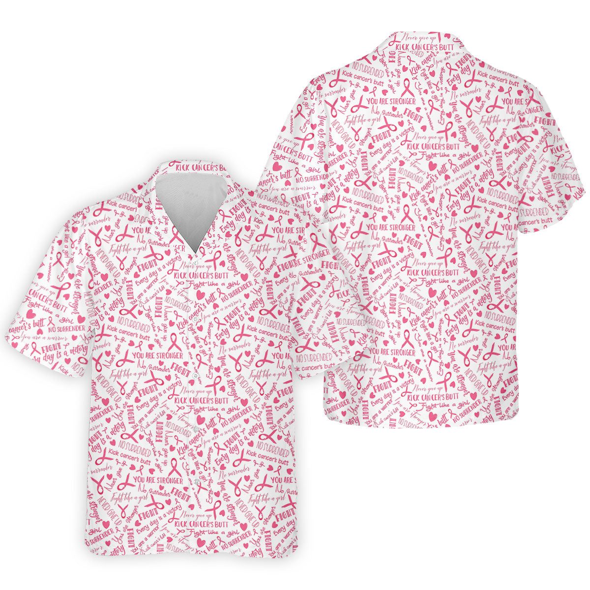 Never Give Up Breast Cancer Quote Polo Shirt, Men's Golf Shirt, Mens Golf Apparel