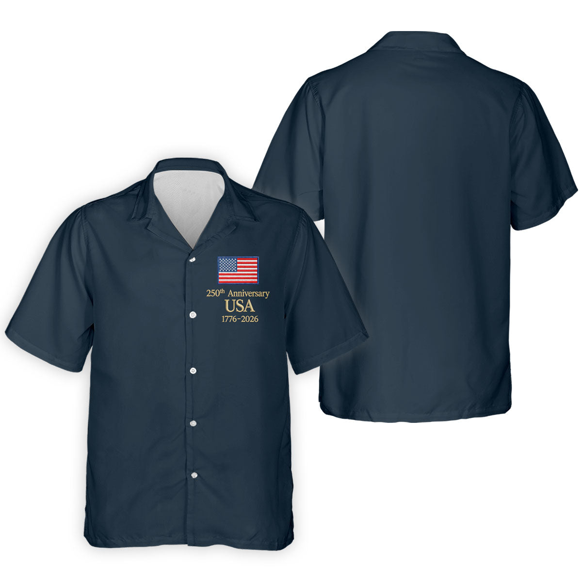 250th Anniversary USA Flag Logo 4th Of July Golf Shirt, Vintage Patriot Golf Shirts For Men