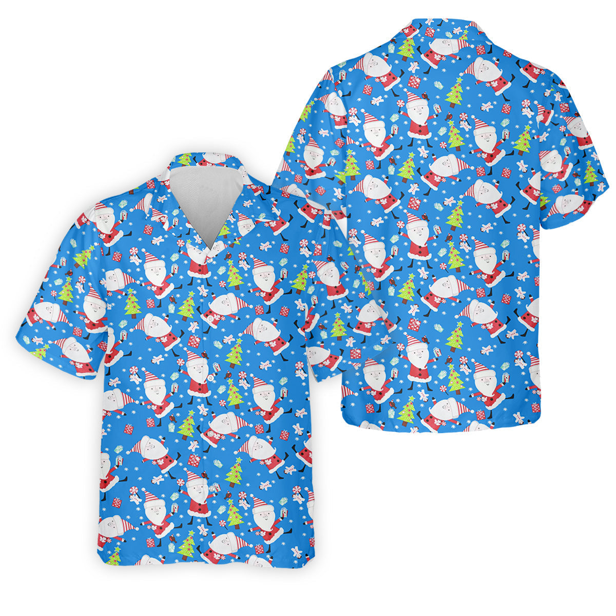 Funny Santa Claus Blue Golf Shirt, Christmas Golf Shirt, Fun Golf Shirts For Men, Golf Gift For Men