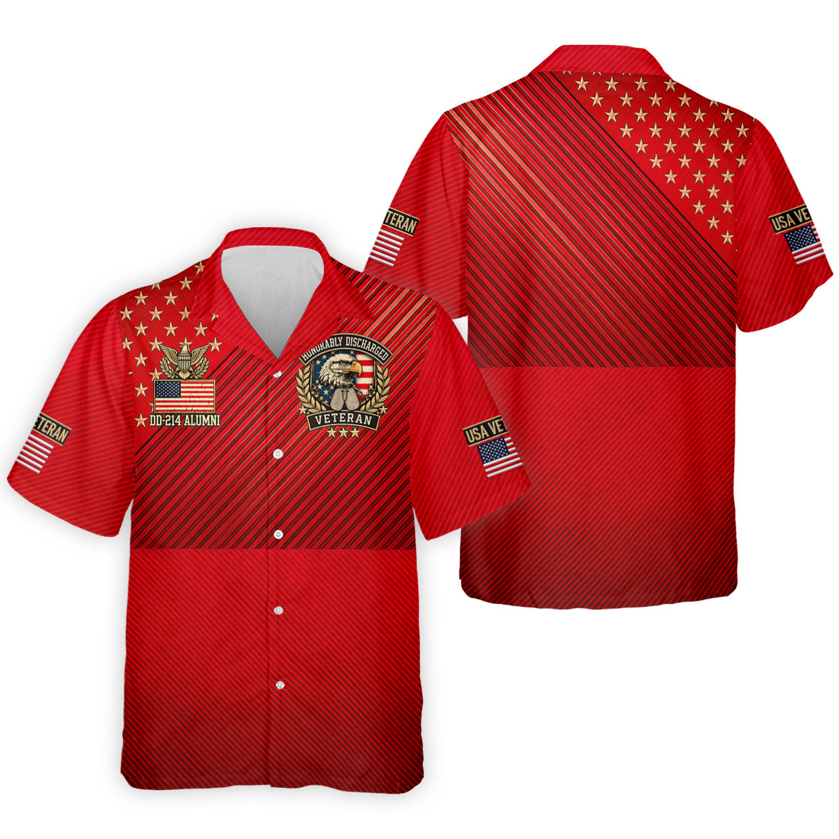 Veterans Day USA Eagle Emblem Polo Shirt, Golf Shirts For Men, Mens Golf Polo