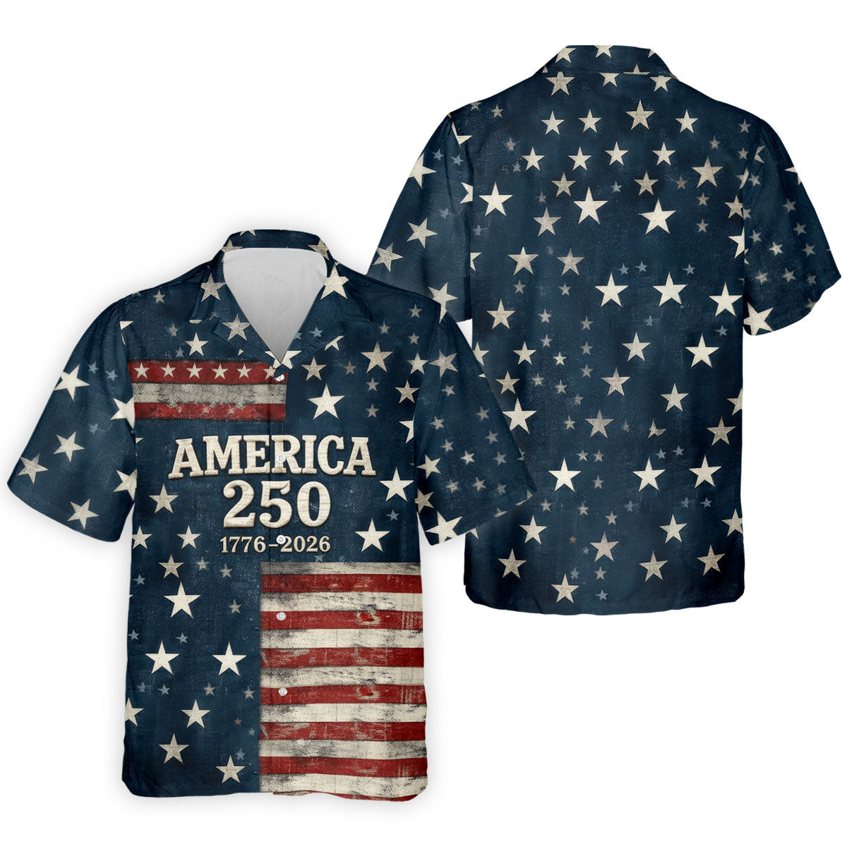 America 250 Distressed Flag 4th Of July Golf Shirt, Stars And Stripes Vintage Patriot Golf Shirts For Men