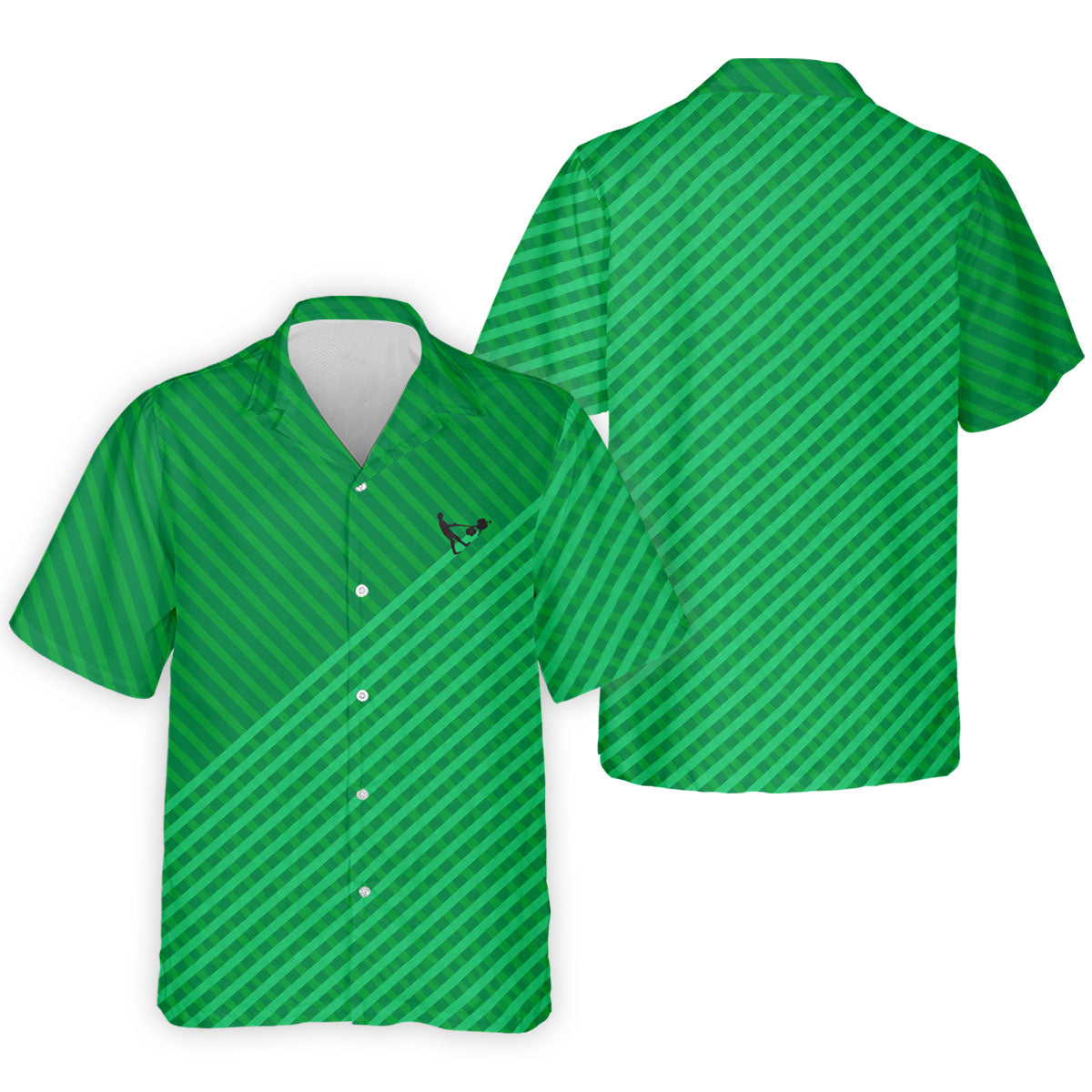 Lawn Mower Green Cross Stripe Father's Day Golf Shirt, Polo Shirts For Men, Golf Gift For Dad