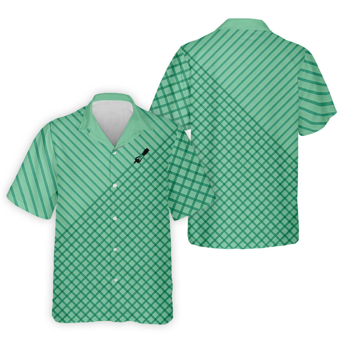 Turf Dad Lawn Mower Logo Cross Pattern Father's Day Golf Shirt, Dad Golf Shirt, Golf Gift For Dad