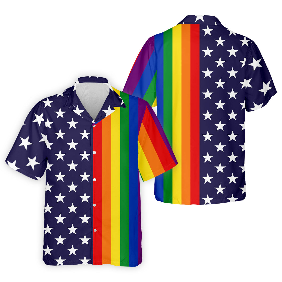 American Pride LGBT Support Golf Tops For Men, Pride Month Golf Shirts For Men
