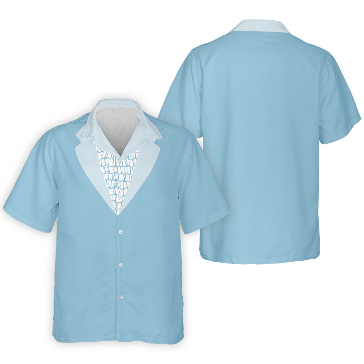 Light Blue Tuxedo Men's Funny Golf Shirts, Father's Day Golf Shirt, Golf Gift For Dad
