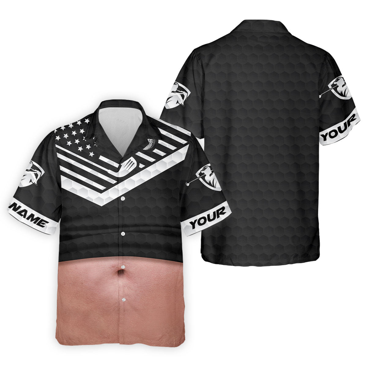 Personalized Pink Skin Beer Belly Golf Polo Shirt, Hawaiian Golf Shirt, Polo Shirts For Men