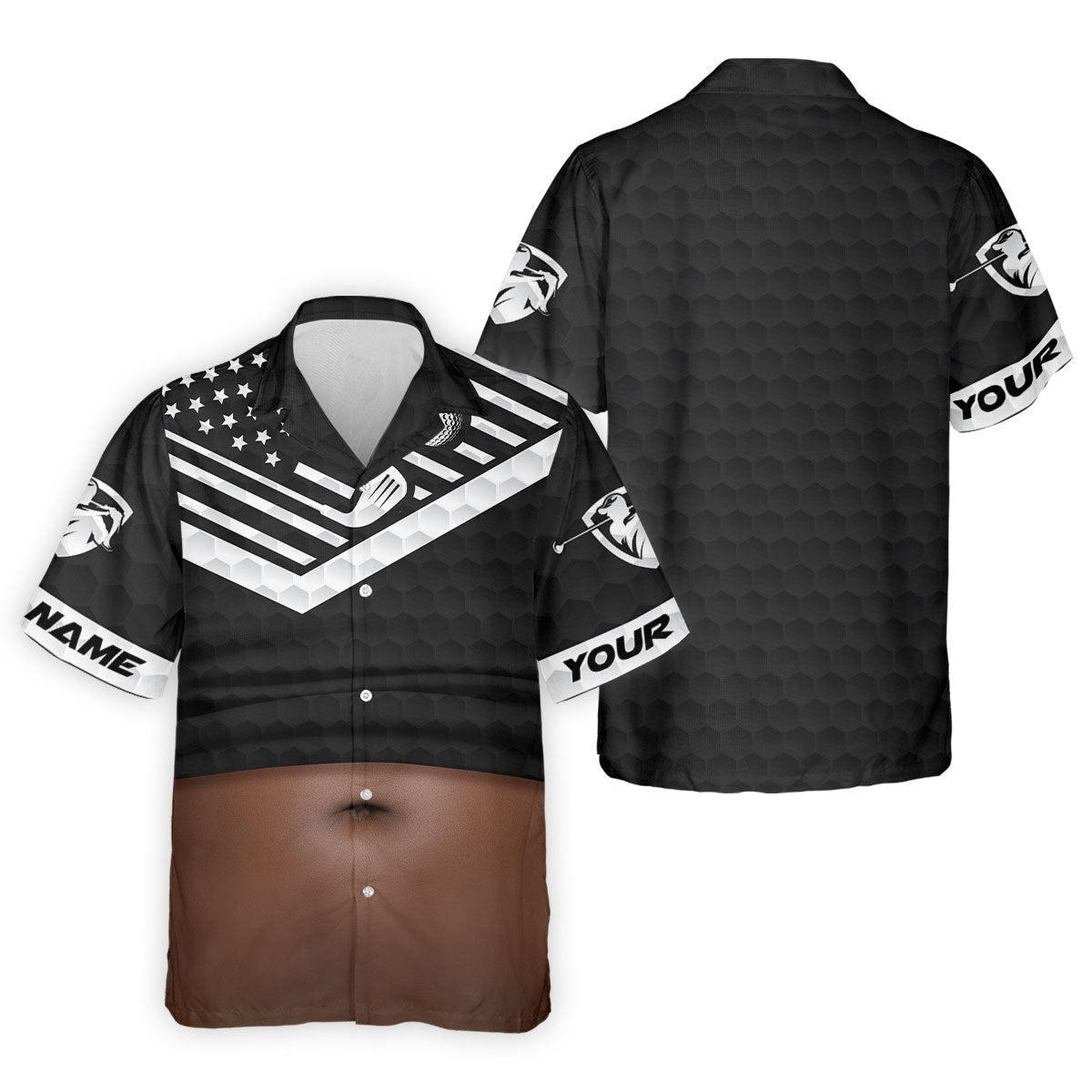 Personalized Dark Skin Beer Belly Golf Polo Shirt, Golf Shirts For Men, Mens Polo Shirts