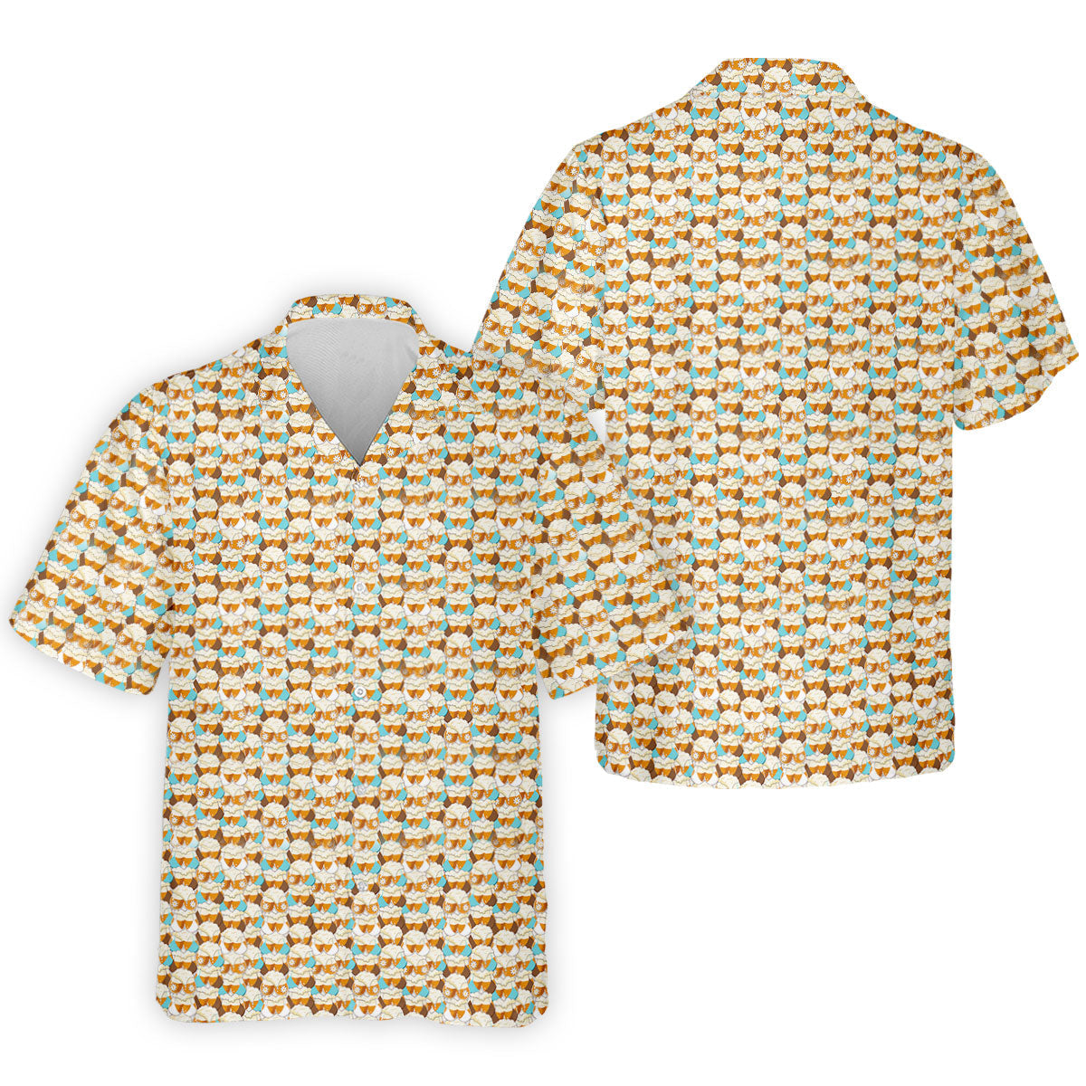 Funny Beer Mug Bikini Pattern Golf Polo Shirt, Golf Polo Shirts For Men, Mens Golf Shirts