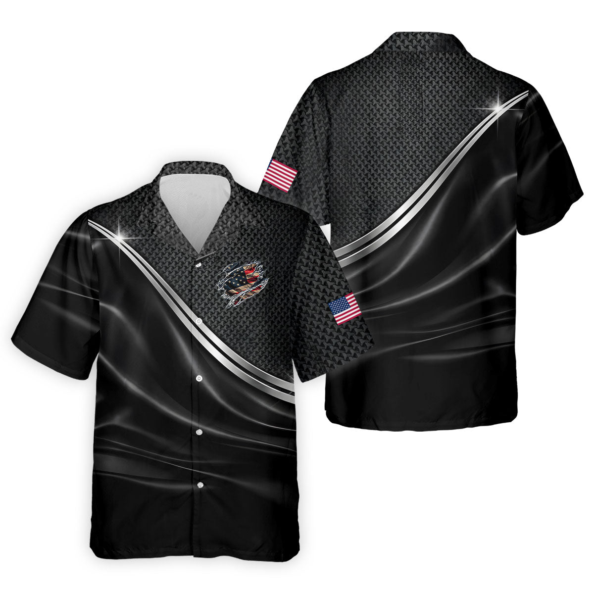 250 Years Ripped Flag Patriotic Golf Shirt, 4th Of July Golf Shirt, Golf Shirts For Men