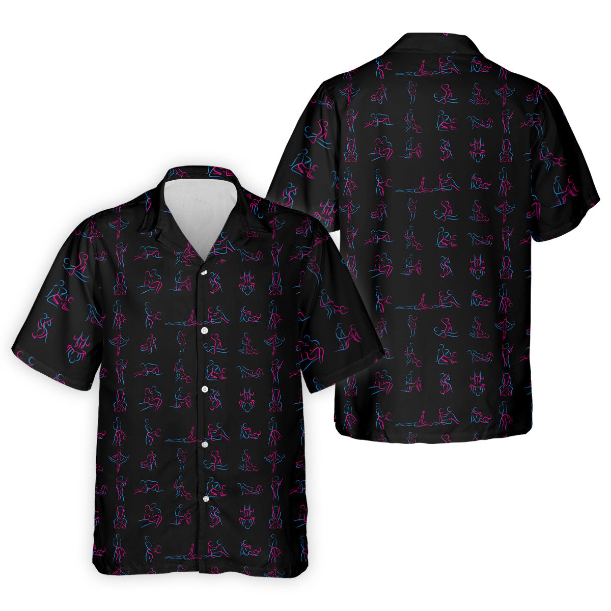 Funny Neon Couples Pattern Golf Polo Shirt, Golf Shirts For Men, Mens Golf Apparel