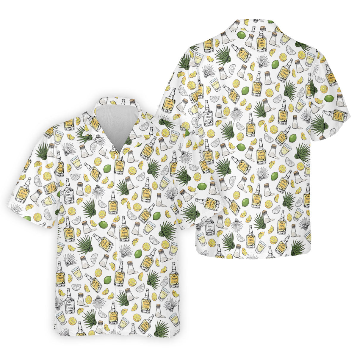 Tequila Lime Salt Cinco De Mayo Celebration Golf Tops For Men, Drinking Party Polo Shirts For Men