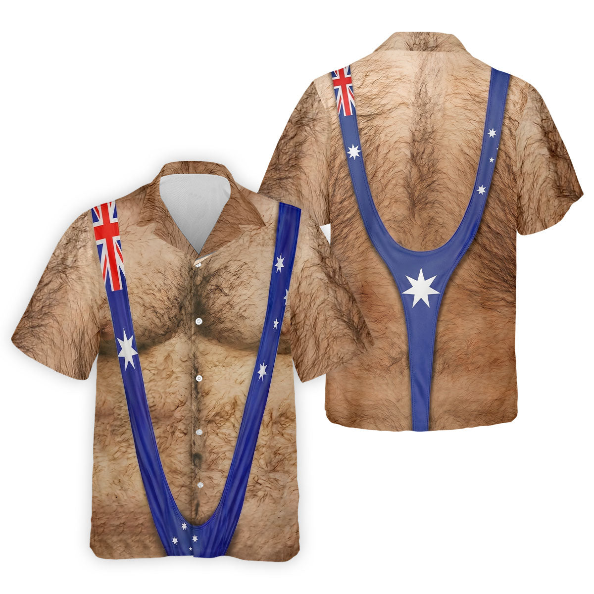 Australia Flag Print Fun Golf Shirt, Men's Golf Top, Polo Shirts For Men, Golf Shirts For Men