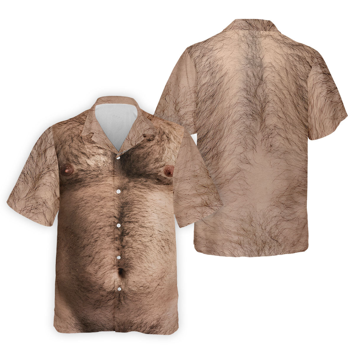 Funny Hairy Chest Golf Shirt, Men's Funny Golf Shirts, Beer Belly Gag Gift For Dad, Polo Shirts For Men