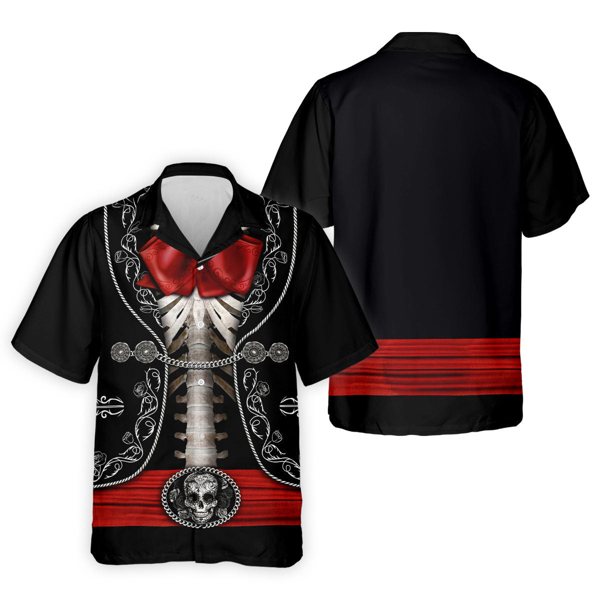 Mexican Fiesta Theme Red Costume Golf Tops For Men, Cinco De Mayo Celebration Golf Shirts For Men