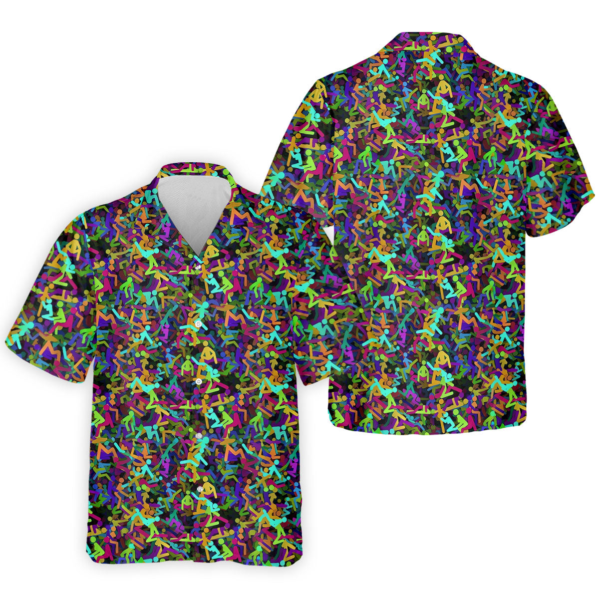 Colorful Abstract Golf Pattern Polo Shirt, Mens Golf Shirts, Hawaiian Golf Shirt