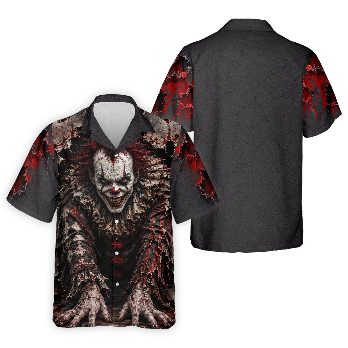 Torn Wall Horror Character Halloween Golf Shirt, Golf Apparel For Men, Mens Golf Shirts