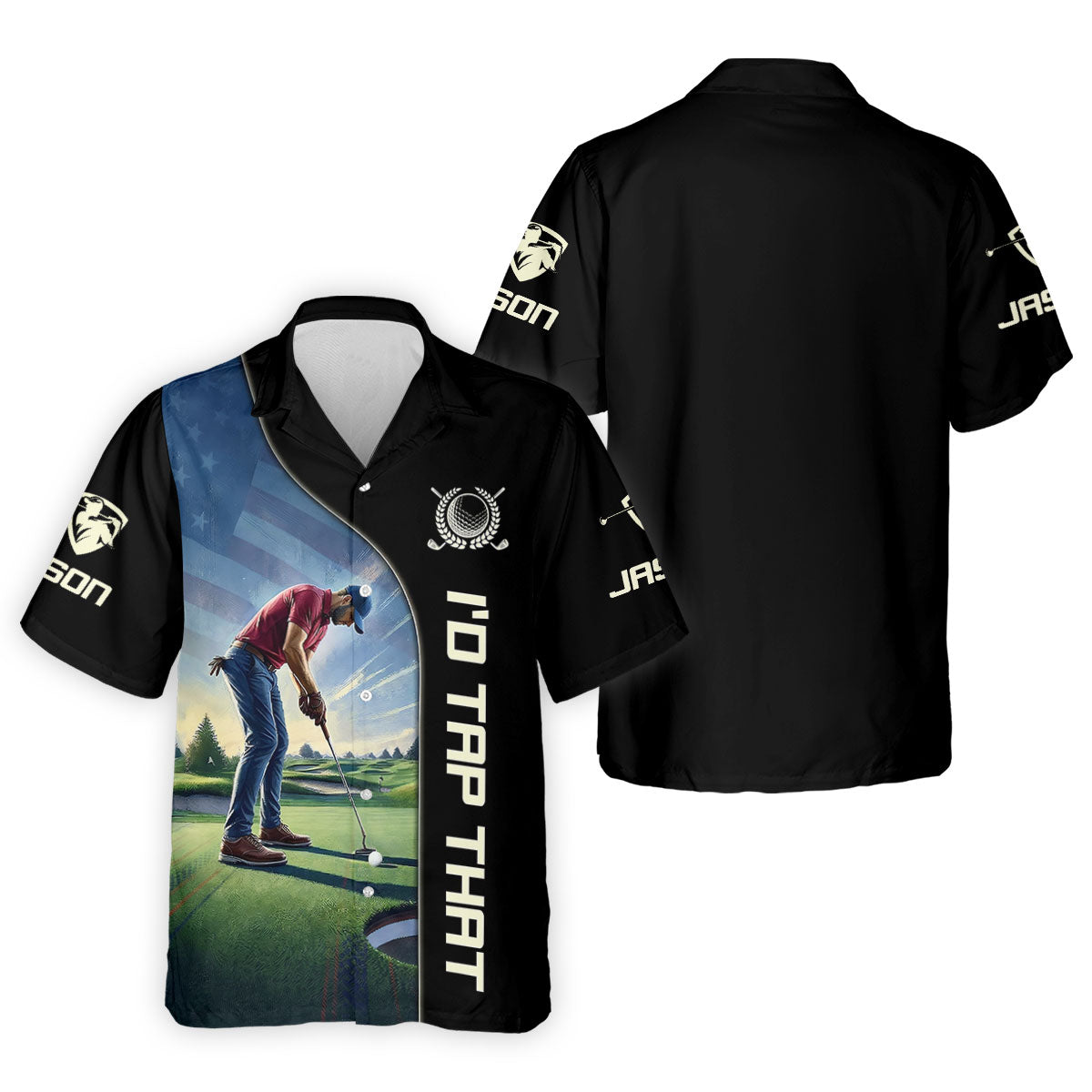 I'd Tap That 250th Anniversary Patriotic Golf Shirt, 4th Of July Golf Shirts For Men