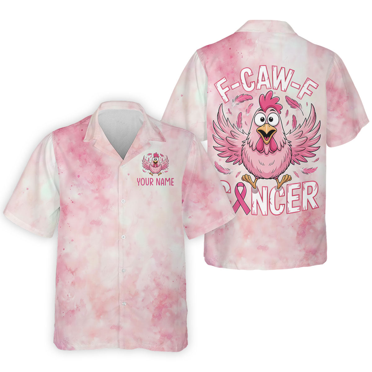 Custom F Caw F Breast Cancer Polo Shirt, Mens Golf Polo, Golf Apparel For Men
