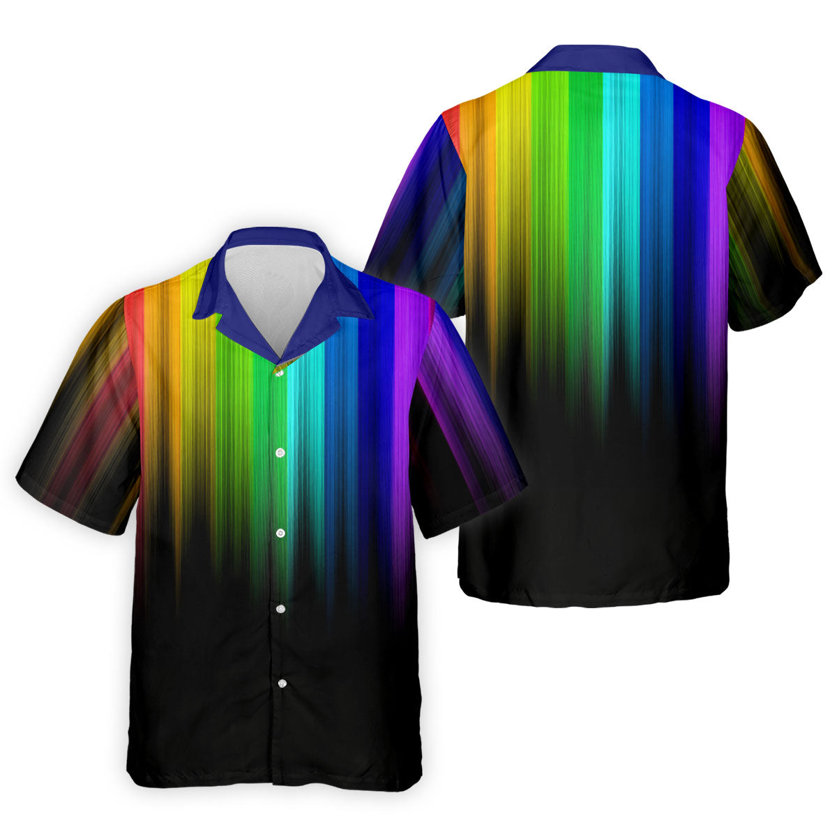 Rainbow Gradient LGBT Support Golf Tops For Men, Gay Pride Month Celebrate Golf Shirts For Men