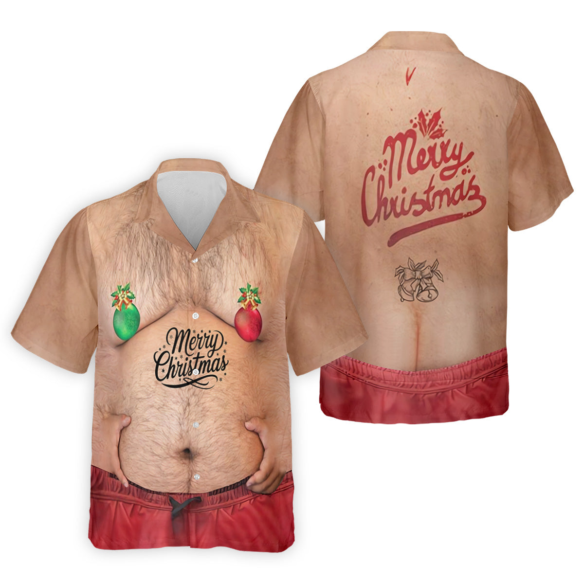 Funny Ugly Hairy Belly Golf Tops For Men, Christmas Golf Shirt, Polo Shirts For Men, Golf Shirts For Men