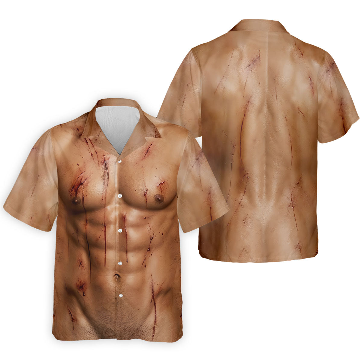 Scary Muscle Body Halloween Golf Shirt, Golf Polo Shirts For Men, Printed Golf Shirts