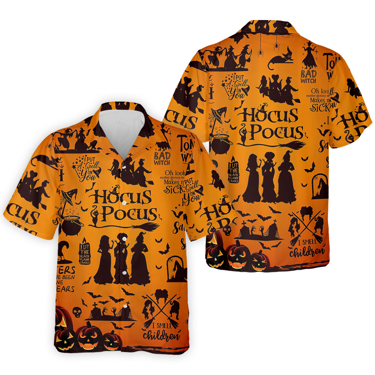 Hocus Pocus Horror Character Halloween Golf Polo Shirt, Spooky Shirt, Mens Golf Polo