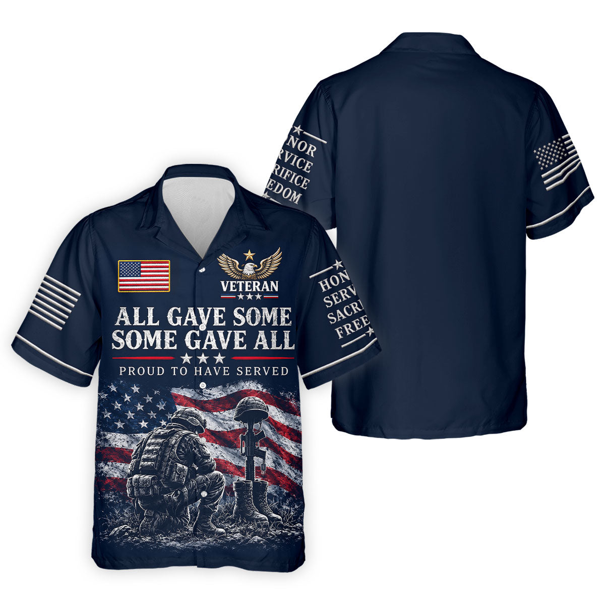 All Gave Some Some Gave All Polo Shirt, Veterans Day Golf Shirt, Golf Shirts For Men