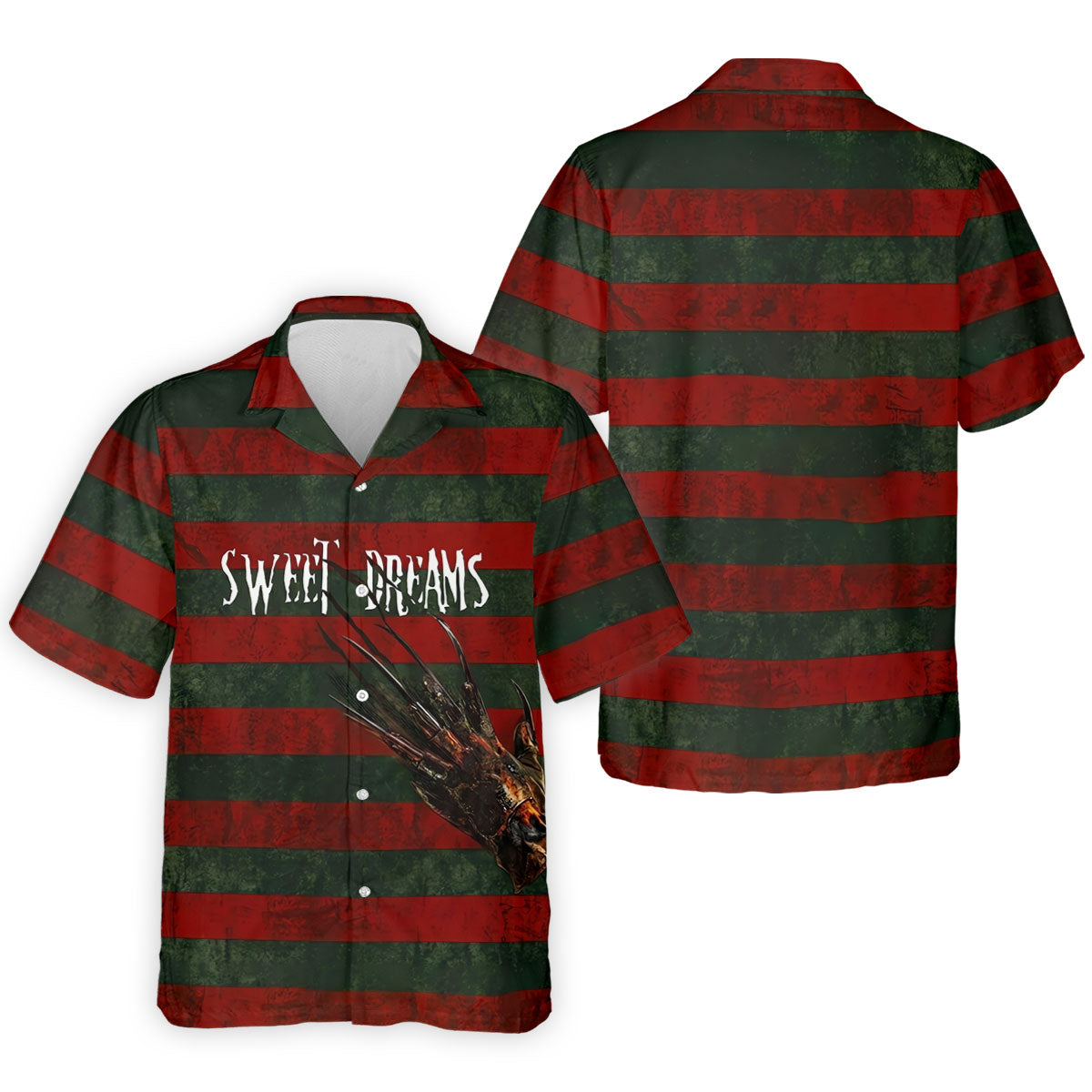 Sweet Dreams Horror Striped Golf Polo Shirt, Mens Golf Shirts, Golf Apparel For Men
