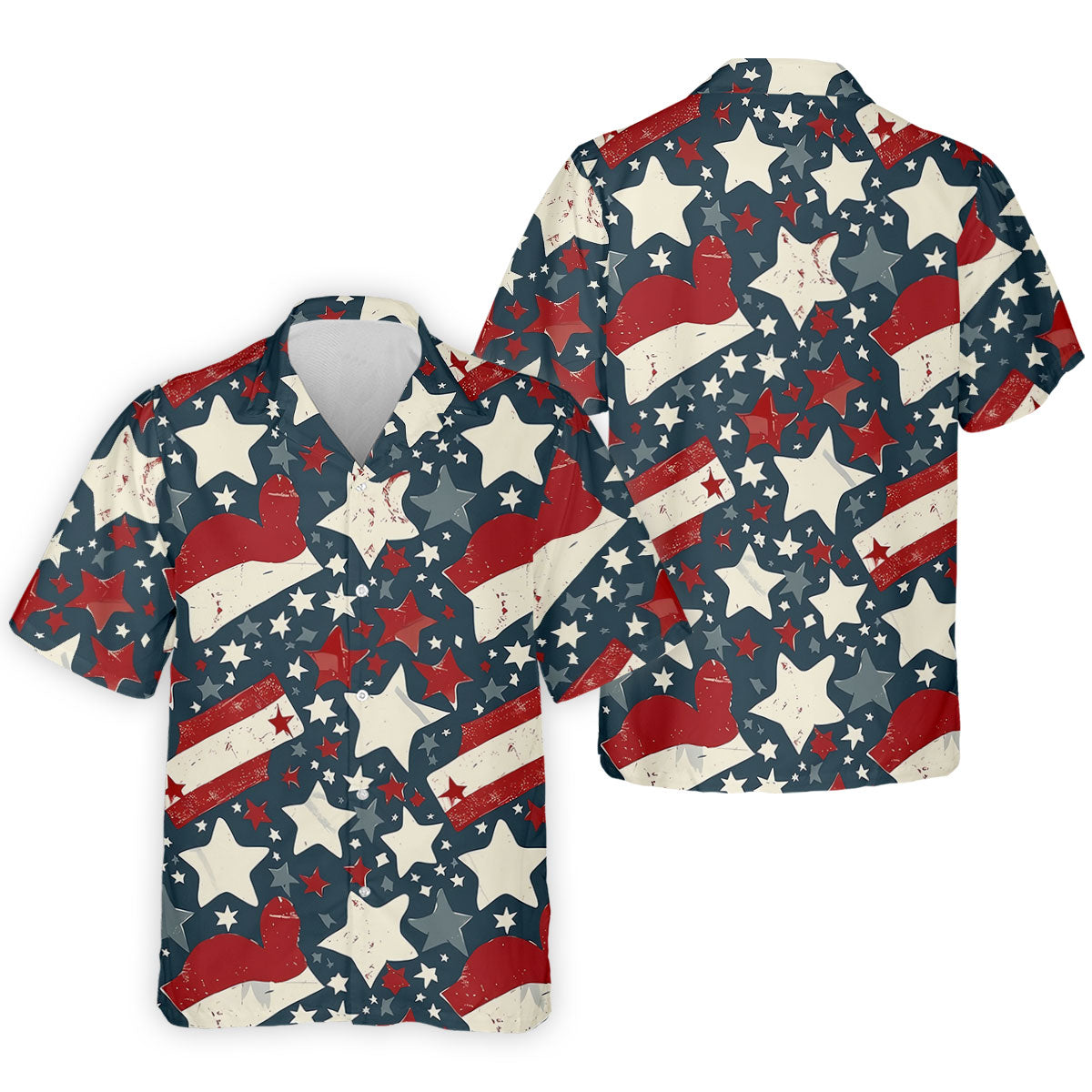 Distressed Texas Flag Golf Shirt, 250 Years Patriotic 4th Of July Golf Shirts For Men