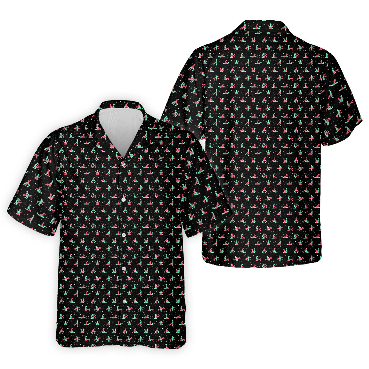 Naughty Couple Snow Pattern Christmas Golf Shirt, Fun Golf Shirts For Men, Golf Gift For Him, Polo Shirts For Men