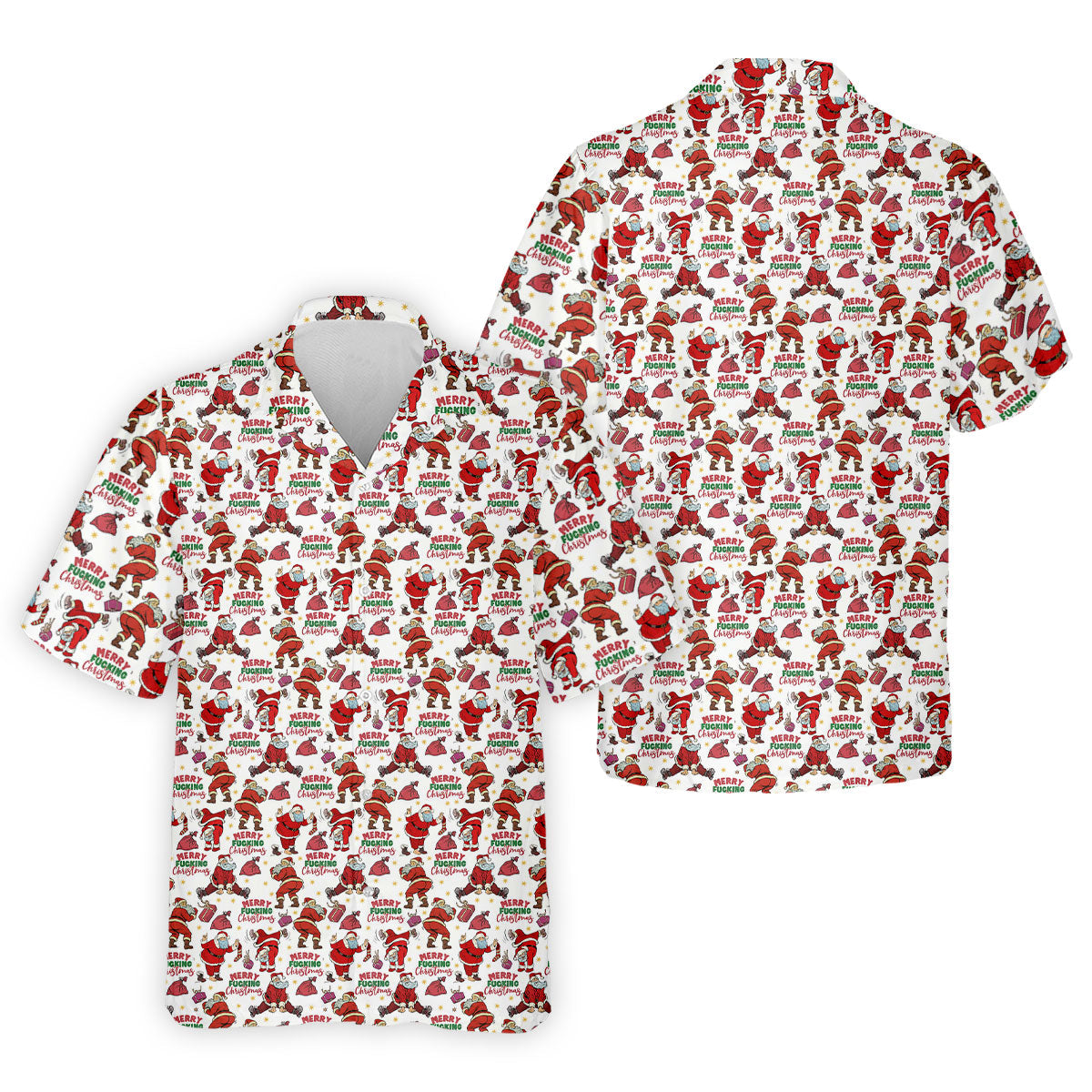 Merry Freaking Christmas Funny Santa Christmas Golf Shirt, Fun Golf Shirts For Men, Golf Gift For Men