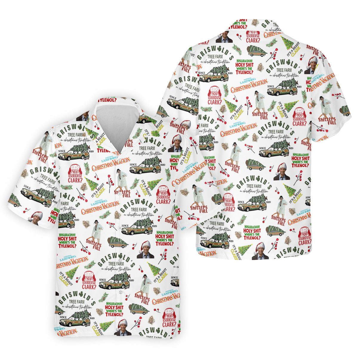 Tree Farm Christmas Golf Shirt, White Polo Shirt ??ns, Fun Golf Shirts For Men, Golf Gift For Men