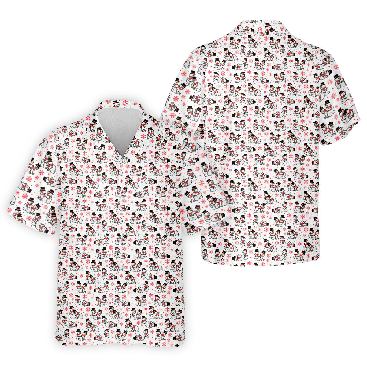 Naughty Snowman White Men's Golf Shirt, Christmas Golf Shirt, Fun Golf Shirts For Men, Xmas Golf Shirt