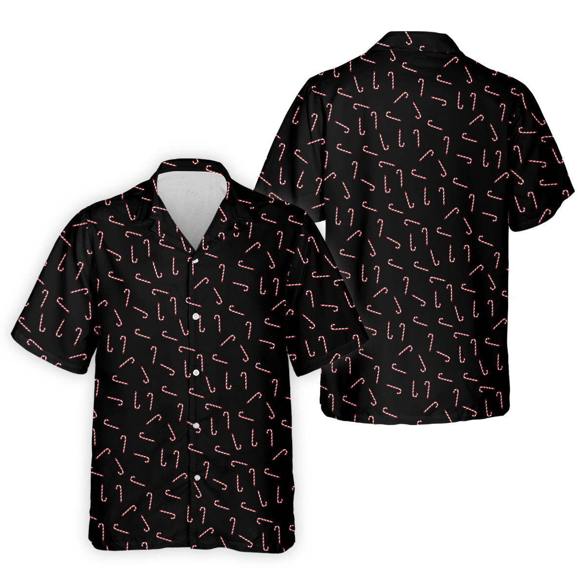 Christmas Candy Cane Golf Tops For Men, Christmas Golf Shirt, Black Golf Polo Shirt, Golf Gift For Men