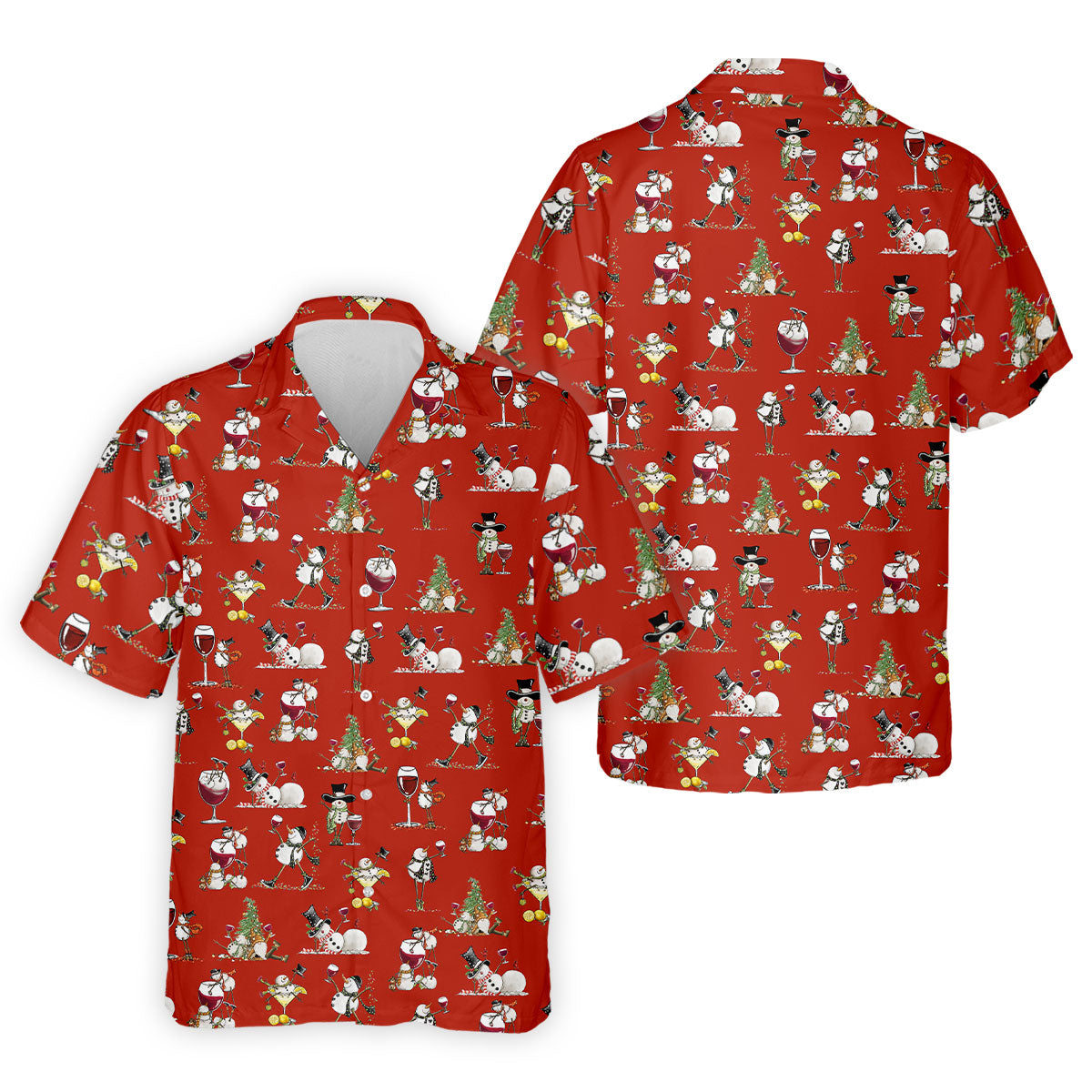 Funny Snowman Drinking Wine Red Golf Shirt, Christmas Golf Shirt, Polo Shirts For Men, Golf Gift For Men