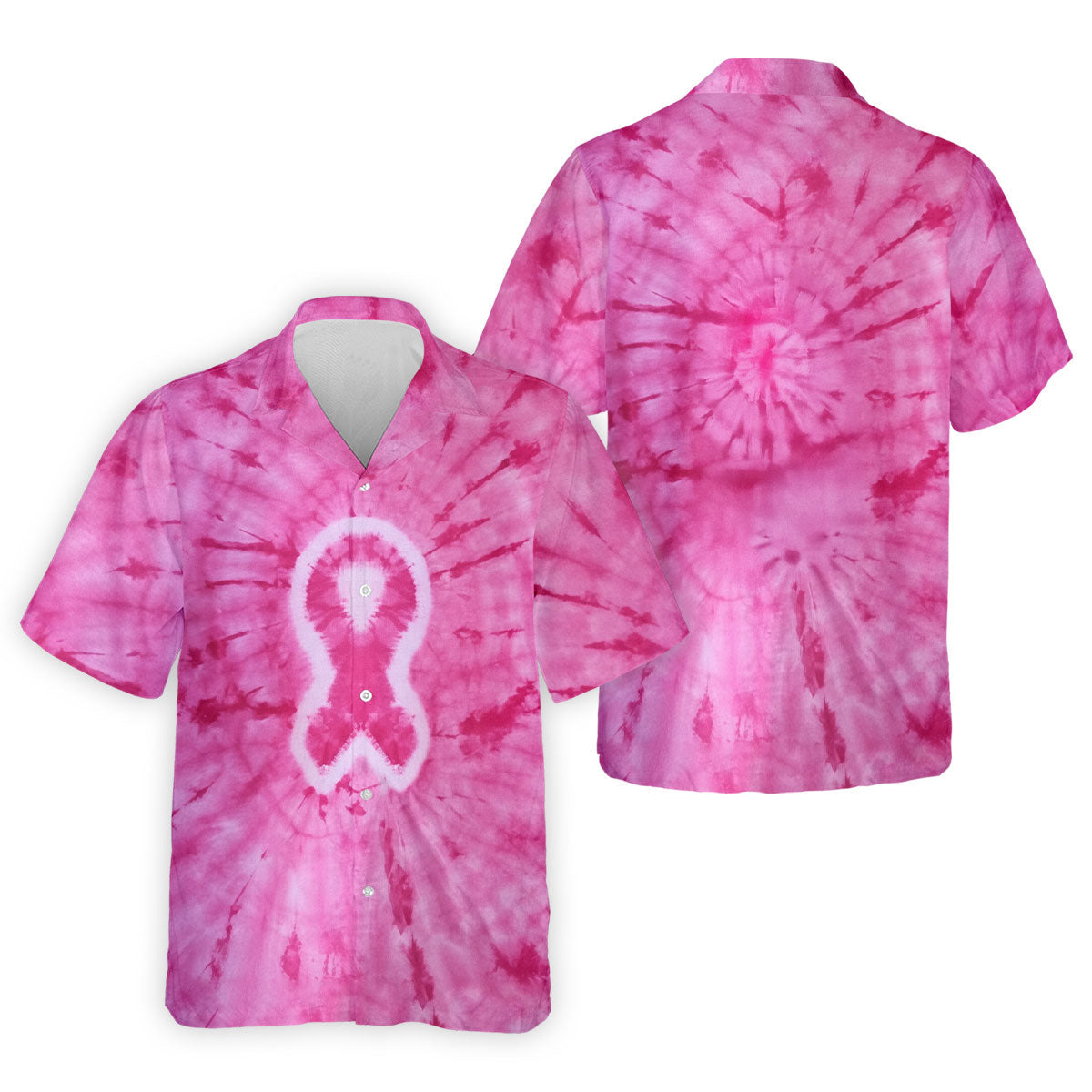Breast Cancer Pink Tie Dye Men Golf Shirt, Breast Cancer Awareness Shirt, Golf Shirts For Men