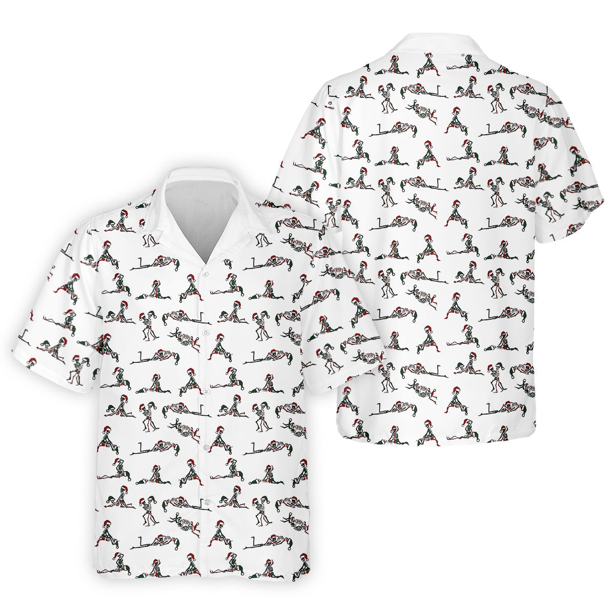 Funny Skeleton Christmas Golf Shirt, Fun Golf Shirts For Men, Polo Shirts For Men, Golf Gift For Men