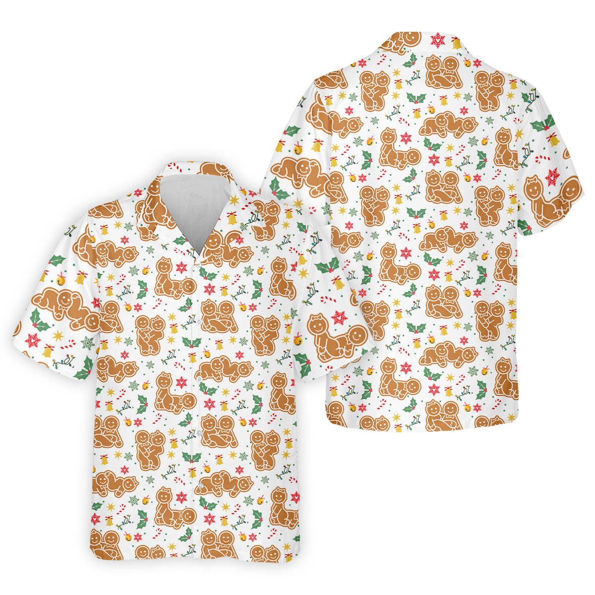Naughty Gingerbread Christmas Golf Shirt, Funny Position Couple Golf Shirt, Fun Golf Shirts For Men, Christmas Golf Gift