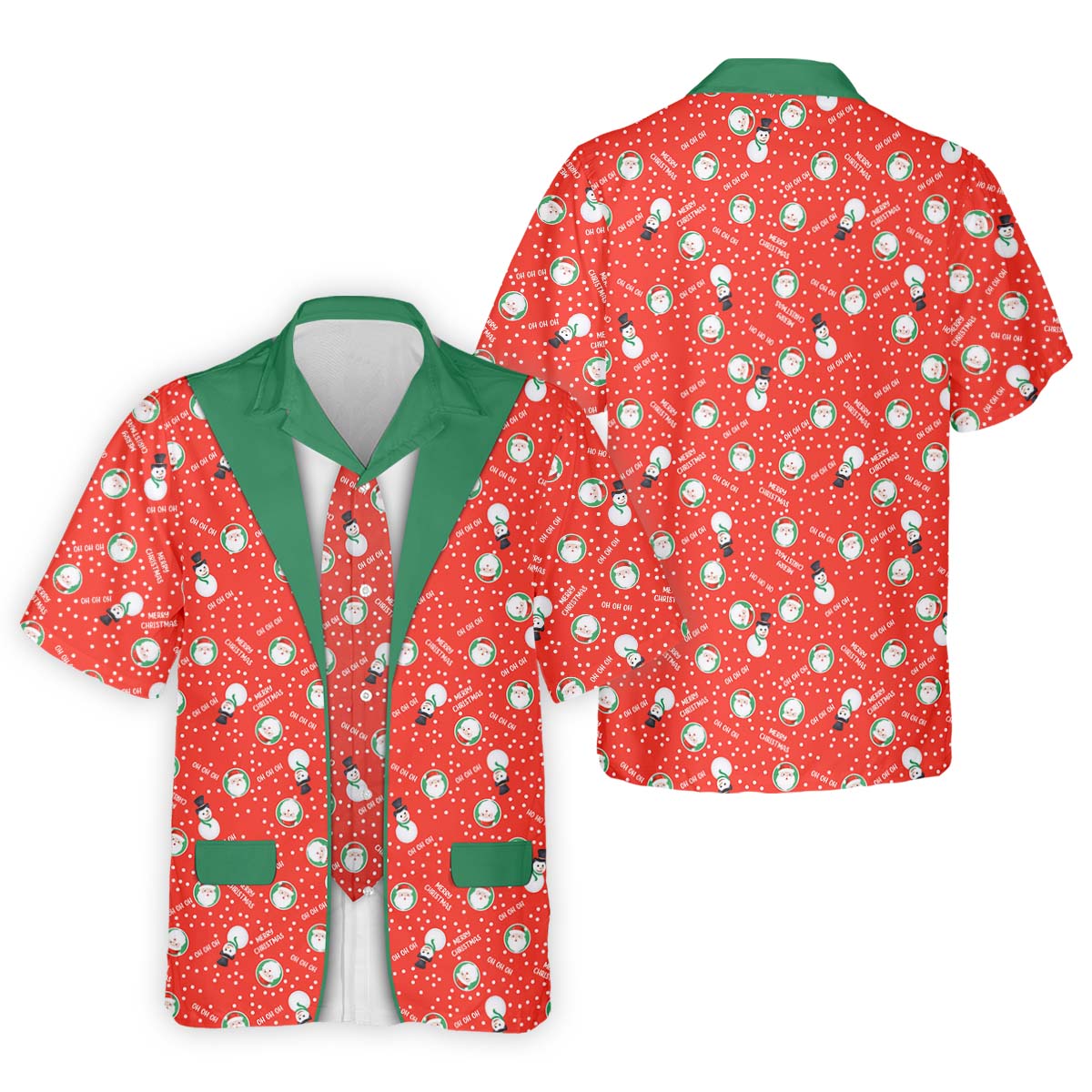 Ho Ho Ho Merry Christmas Funny Print Golf Tops For Men, Christmas Golf Shirt, Polo Shirts For Men