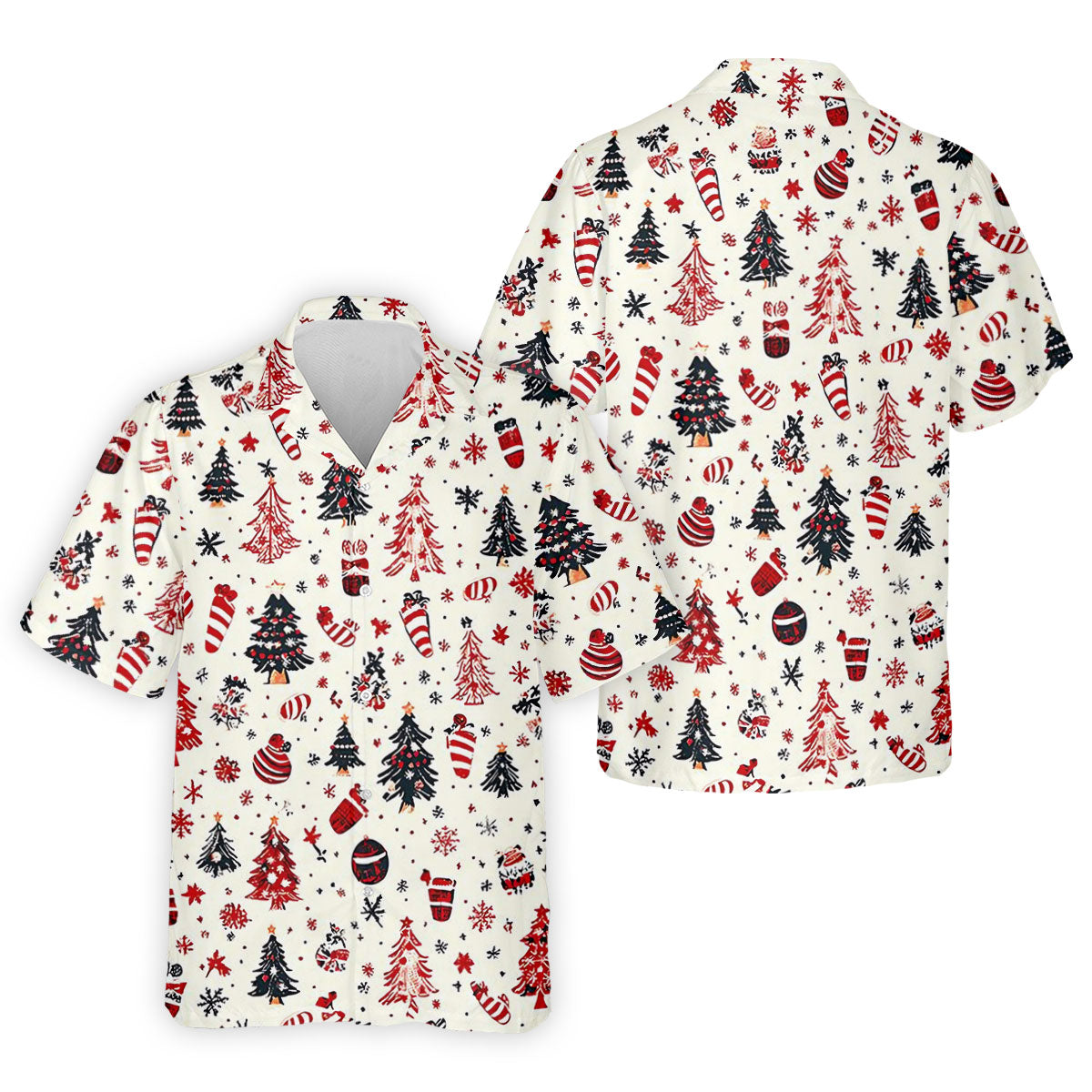 Candy Canes Christmas Tree Golf Tops For Men, Christmas Golf Shirt, Golf Shirts For Men, Polo For Men