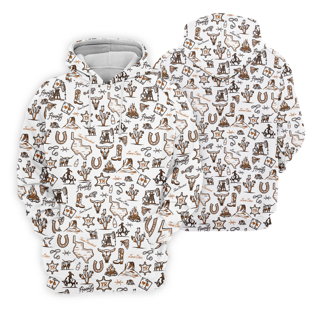 Texas Howdy Western Pattern Golf Polo Shirt, Mens Golf Shirts, Hawaiian Golf Shirt