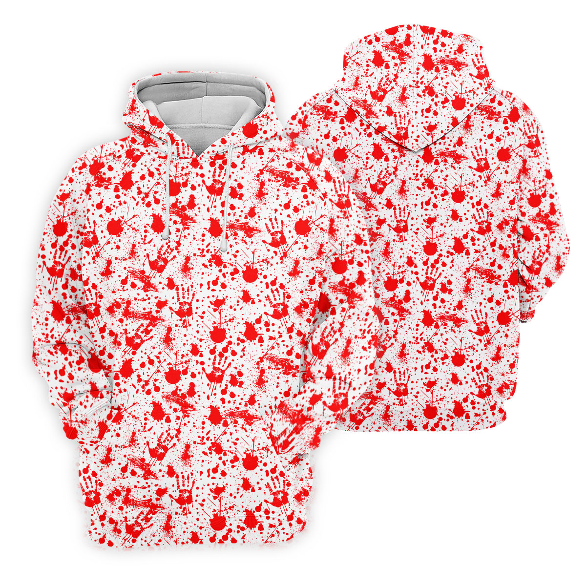 Horror Character Blood Splatter Pattern Golf Polo Shirt, Men's Golf Polo, Hawaiian Golf Shirt