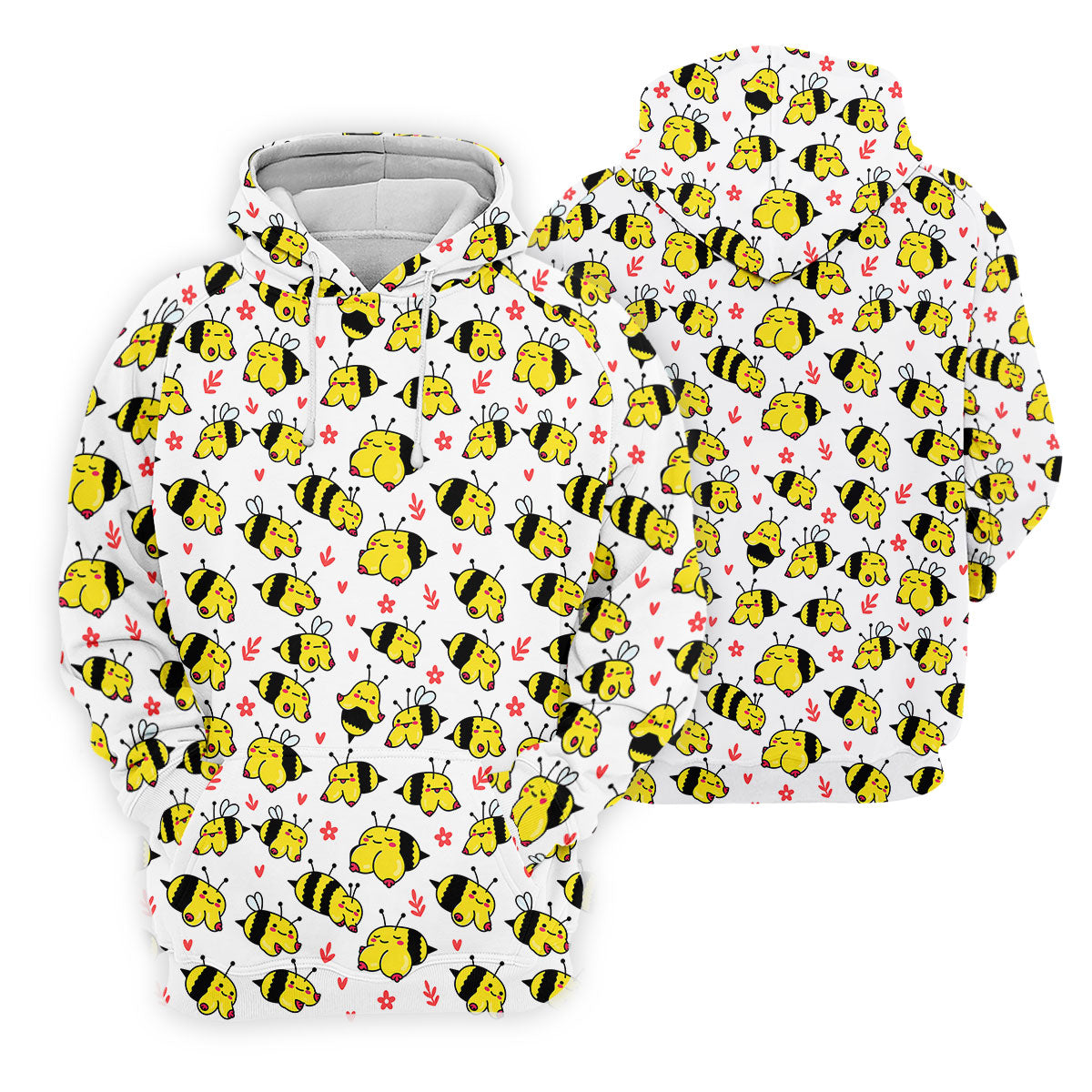 Funny Bee Breast Cancer Pattern Polo Shirt, Mens Golf Shirts, Golf Polo Shirts For Men