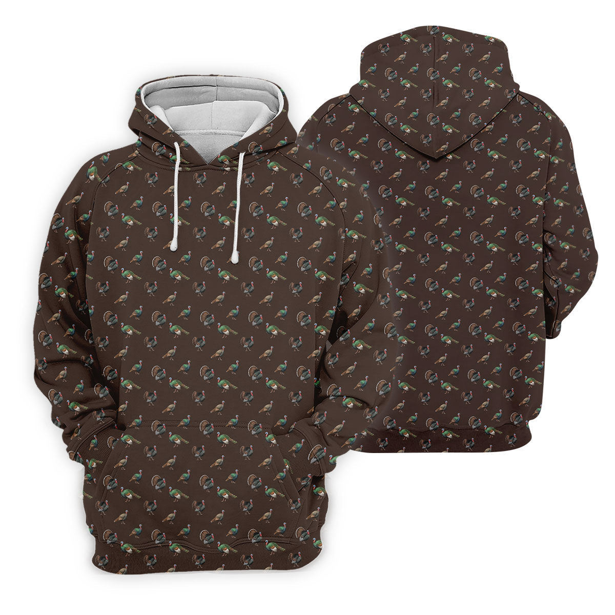 Turkey Hunting Seamless Pattern Funny Golf Shirts, Women's Golf Tops, Ladies Golf Shirts