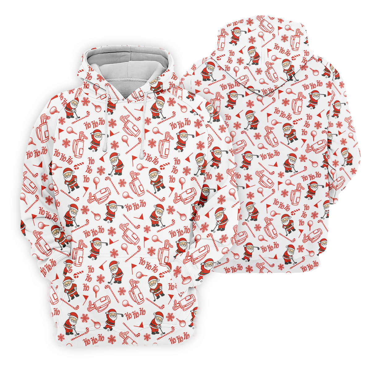 Ho Ho Ho Merry Christmas Funny Print Christmas Golf Shirt, Golf Shirts For Men, Golf Gift For Men