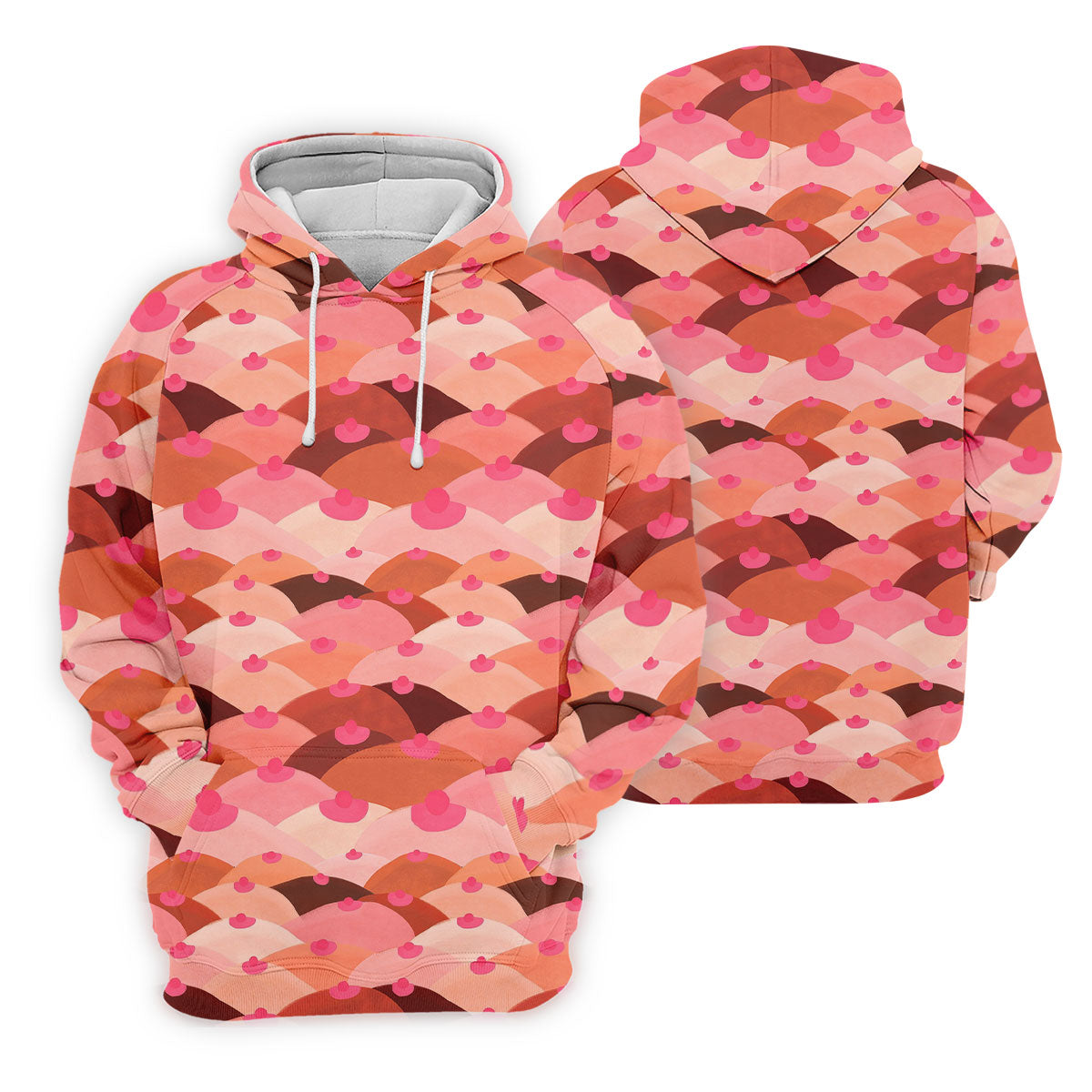 Funny Pink Abstract Body Print Golf Shirt, Women's Golf Shirt, Hawaiian Golf Shirt, Golf Polo For Women