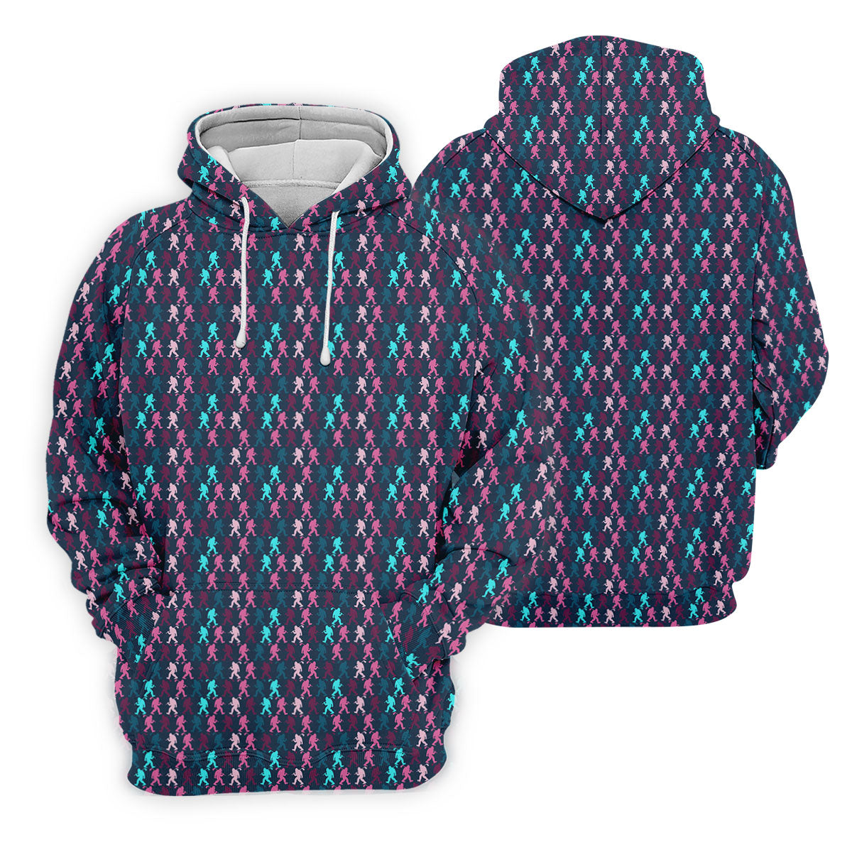 Funny Colorful Bigfoot Golfer Pattern Polo Shirt, Womens Golf Tops, Women’s Golf Apparel