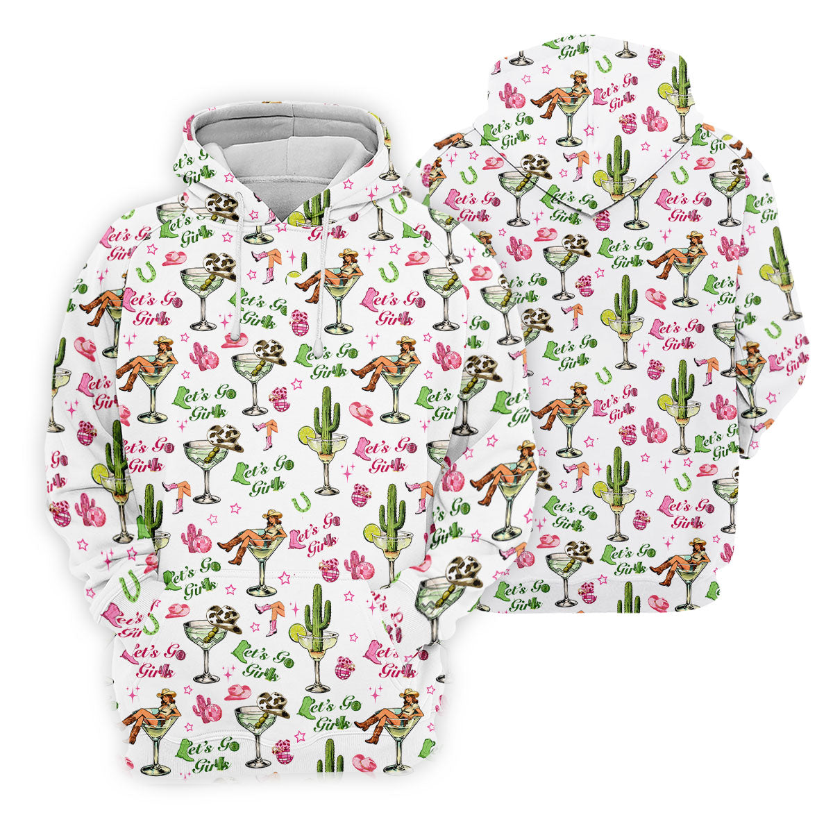 Let's Go Girls Cowgirl Margarita Golf Polo Shirt, Ladies Golf Shirts, Women's Golf Polo