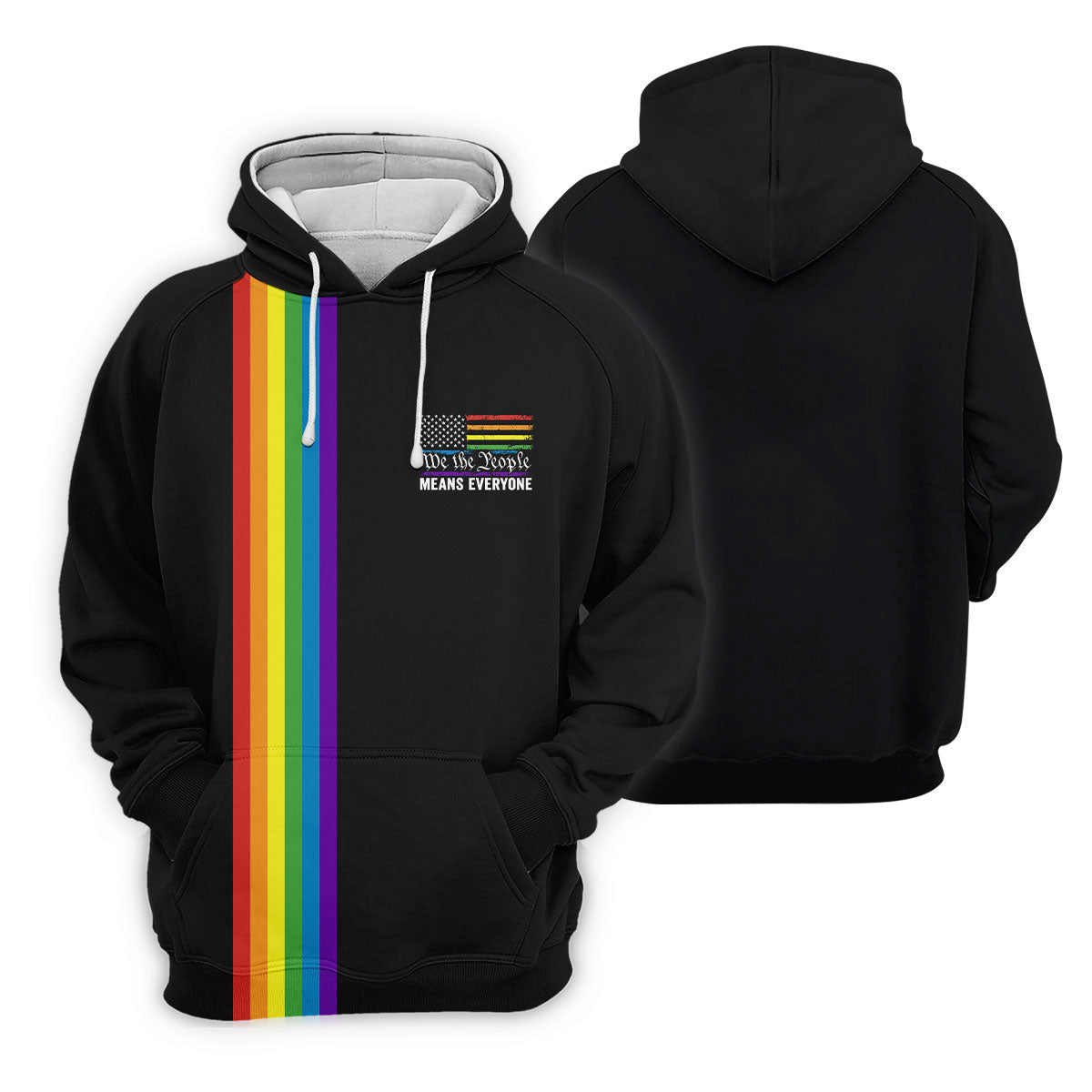 We The People Means Everyone American Pride LGBT Support Ladies Golf Tops, Golf Shirt For Women